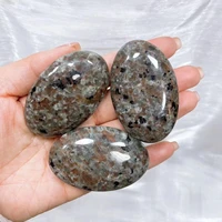 55*35MM Natural Yooperlite Crystal Hot Compress Massage Pocket Palm Stone Energy Gemstone Reiki Healing Mineral  Home Decor Gift 2