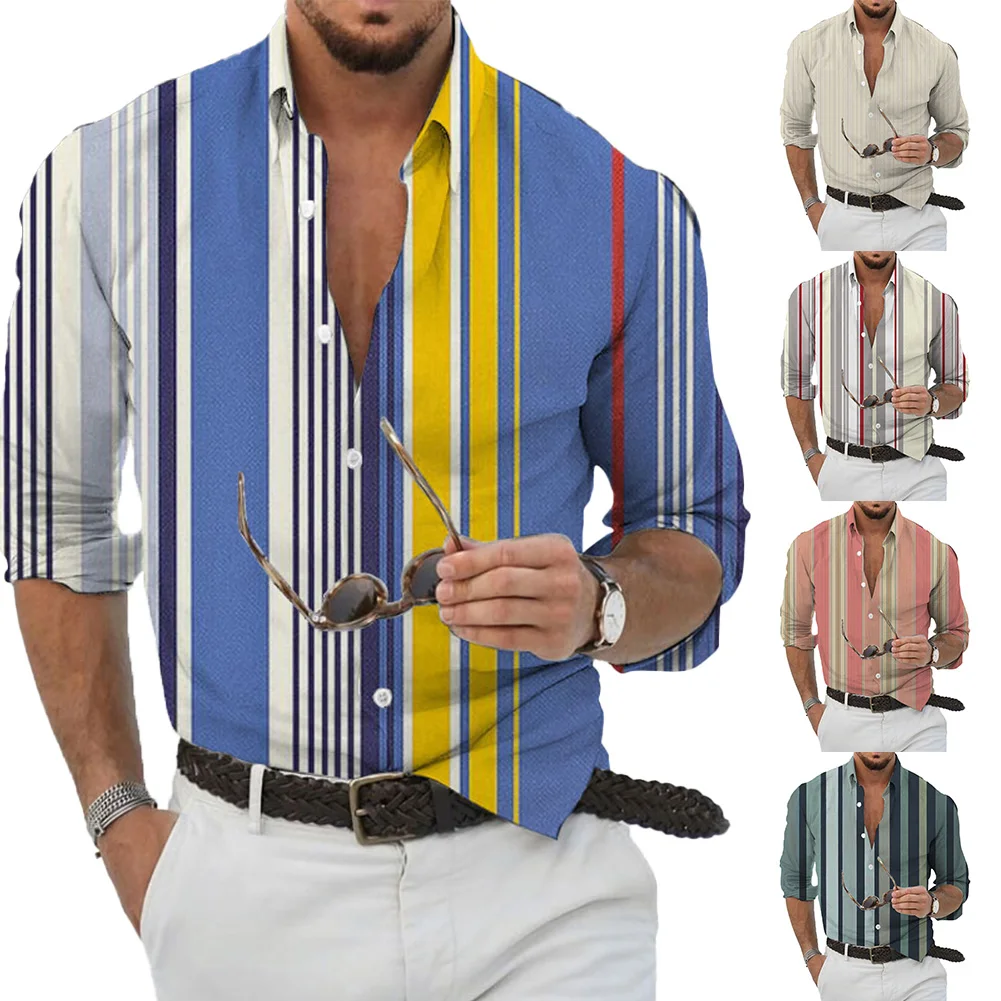 Рубашка мужская с длинным рукавом