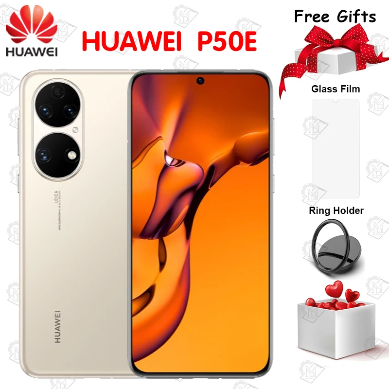 

Original CN Version Huawei P50E Mobile Phone 6.5 Inch 8GB+128GB Snapdragon 778G HarmonyOS 2.0 50MP Camera NFC Smartphone