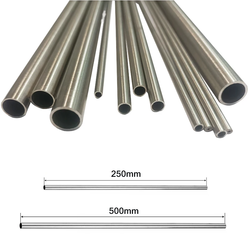 Tubo recto redondo de acero inoxidable 304, 10 piezas ~ 1 piezas, 4x2mm, 8x6mm, 13x11mm, 14x12mm, 10x8mm, 16x14mm, 250mm 500mm