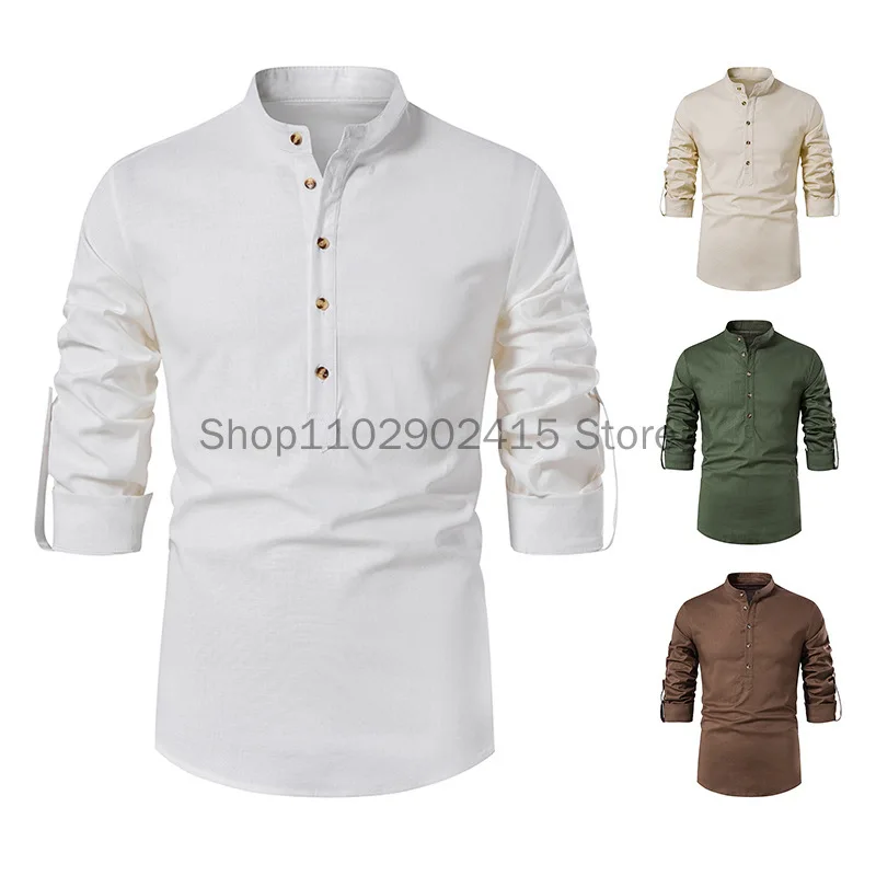 Freizeit hemd für Männer übergroße lose Langarm Retro Designer Kleidung Frühling Herren hemden hochwertige Vintage Kleidung Camisas