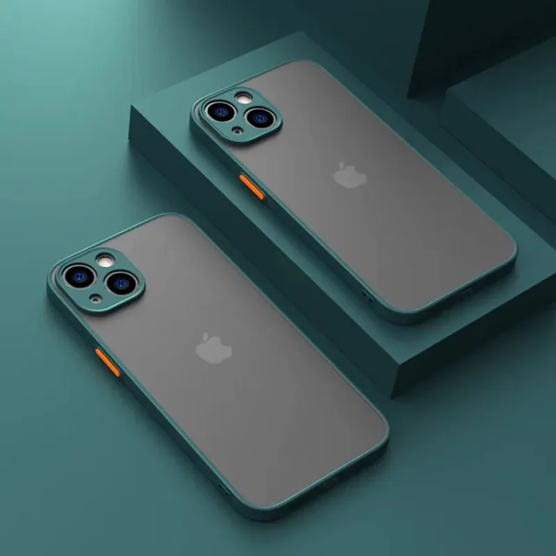 thumbnail image 1 of Matte Phone Case for IPhone 13 12 11 14 Pro Max Mini Luxury Soft Silicone Shockproof Case for IPhone X XS Max XR 15 7 8 Plus SE, 1 of 5