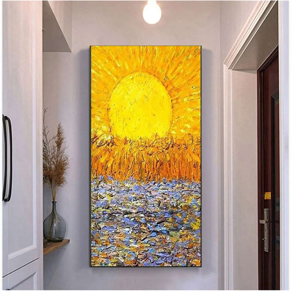 

Handmade Modern Wall Painting Abstract Oil Paintings On Canvas Beach Landscape Picture Canvas Wall Art Decor Living Room Porch