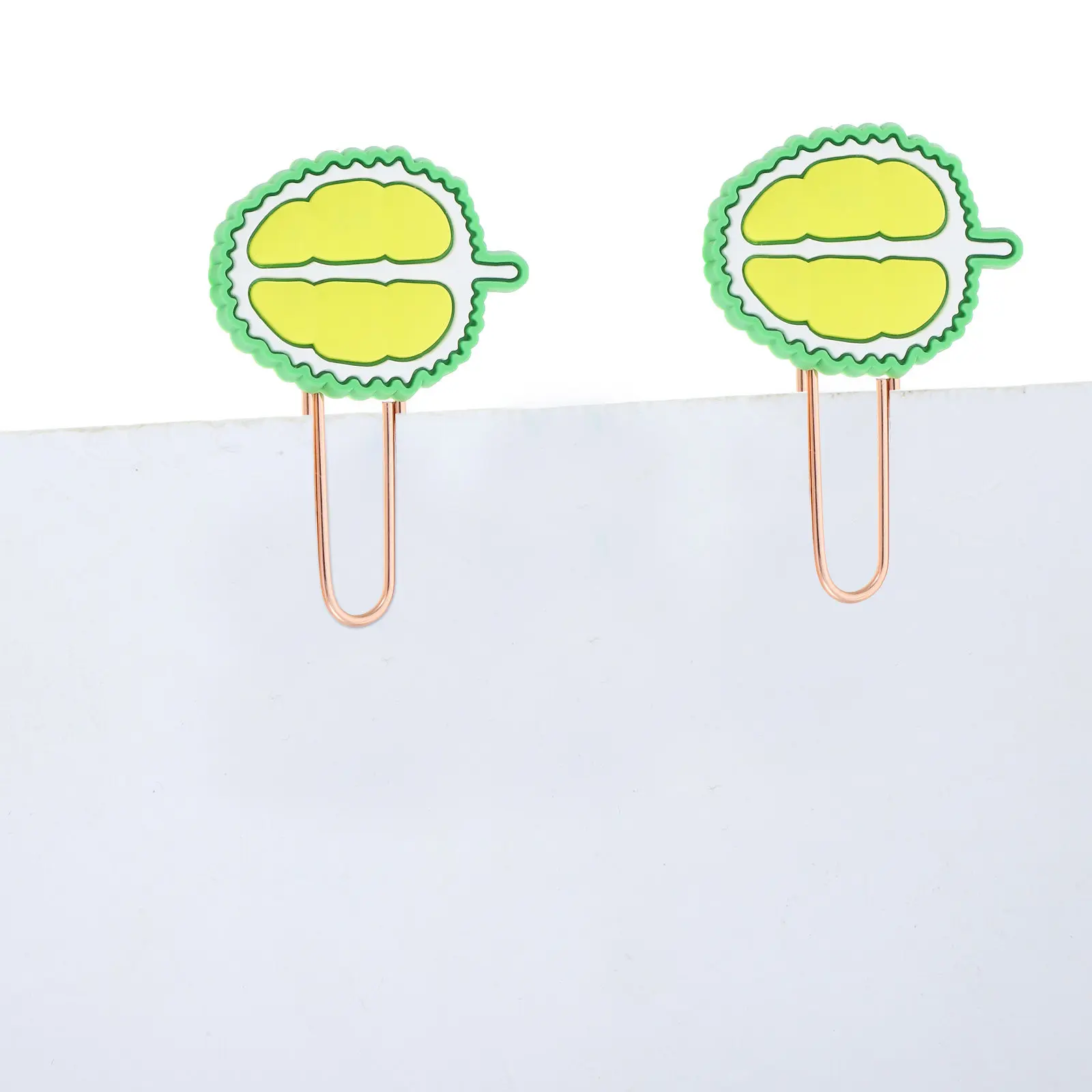 10Pcs 과일 모양의 금속 종이 클립 북마크 플래너 사무실 파일 정렬 교사를 위한 다목적 장식 종이 클립 북마크