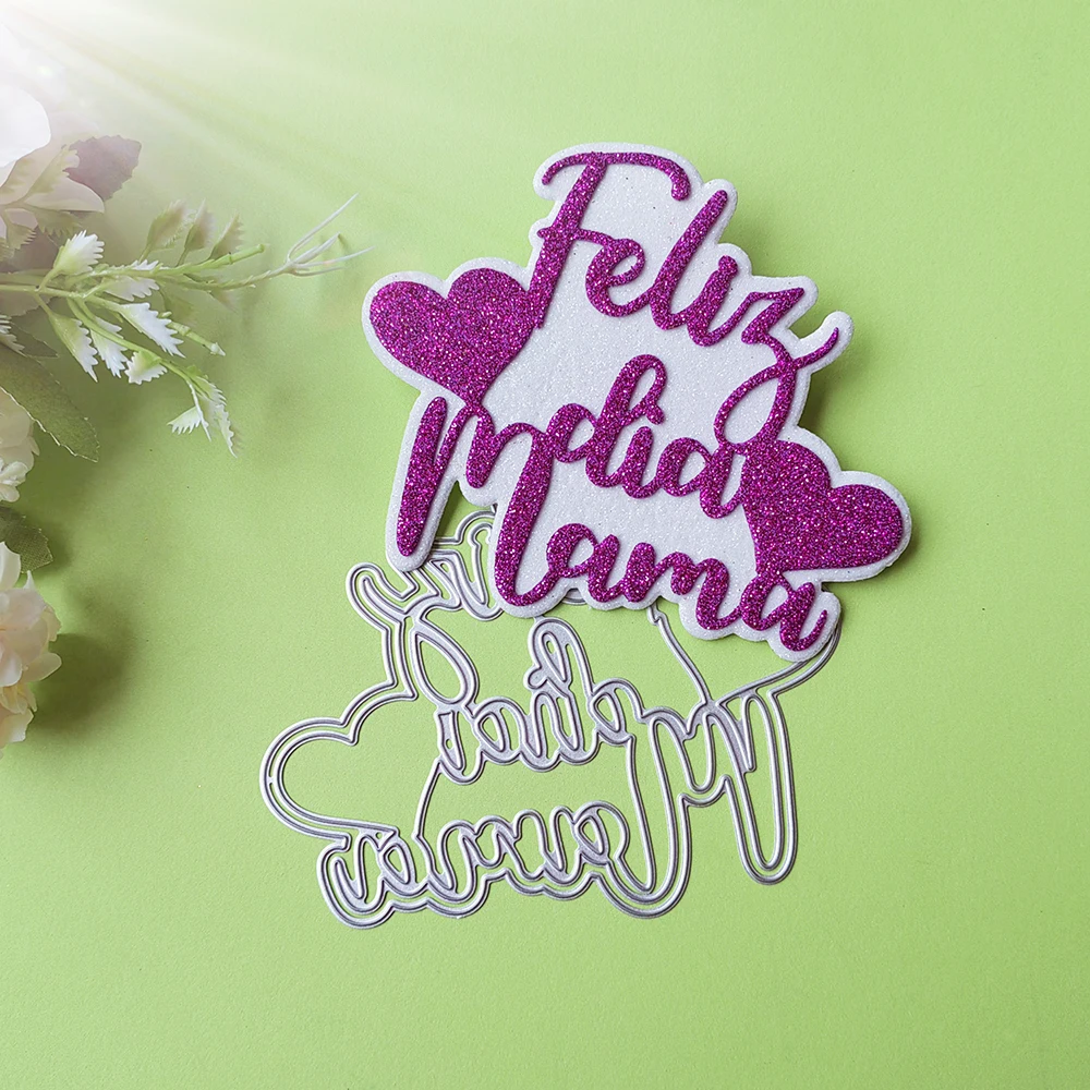 

New Spanish mother's happy day cutting dies scrapbook decoration embossed photo album decoration card making DIY crafts