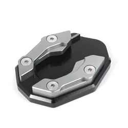 Motorcycle Kickstand Extender - Aluminum Alloy Foot Pad Support Plate (Titanium color)