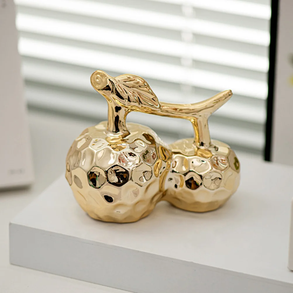 

Ceramic Fruit Cherry Fruitful Home Decoration Model Artificial Figurine Living Room Ceramics Desktop Statue