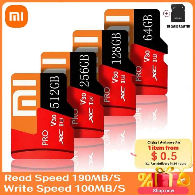 Xiaomi 1Tb Sd Memory Card C10 Micro Tf Sd Card Class10 Sd/Tf Flash Card 128/256/512Gb Mini Sd Card Per Nintendo Switch Phone