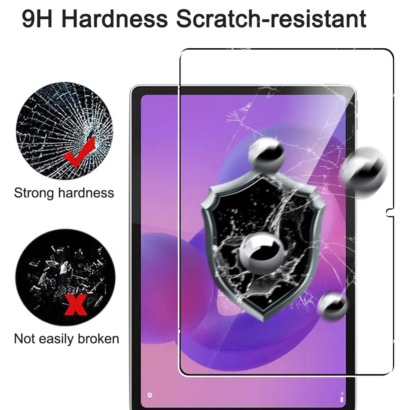 Enhanced HD Clear Tempered Glass Screen Protector - 12.1 9H Hardness with Bubble-Free 2.5D Radian Edge