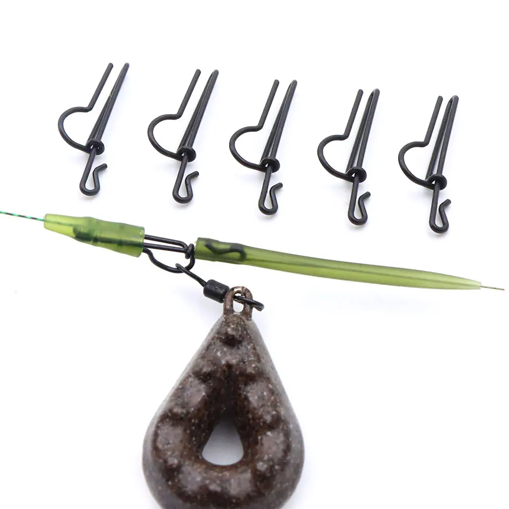 100PCS Carp Fishing Tackle - Heavy Duty Lead Clips & Tail Rubber Tubes For Quick Change Rig Setup
