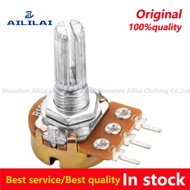 5PCS WH148 15mm 3pin Linear Potentiometer With Nuts And Washers 1K 2K 5K 10K 20K 50K 100K 200K 250K 500K 1M Potentiometers Kit