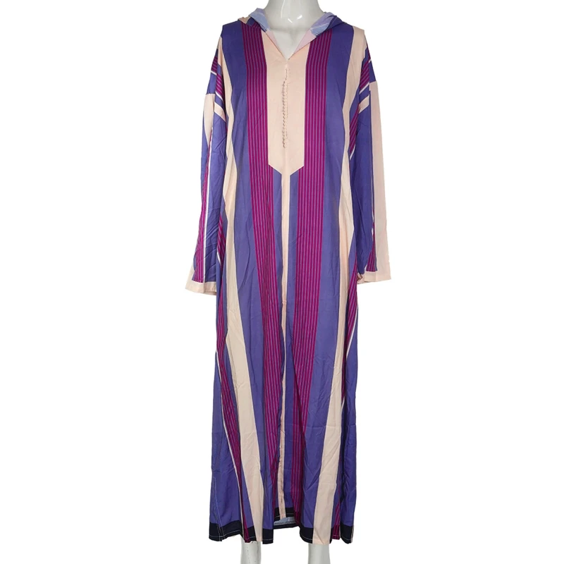 

Ramadan Muslim Dress Abayas Dubai Casual Kaftan Robe Islamic Costumes with Long Sleeve Turn-Down Collar Gifts for Mens