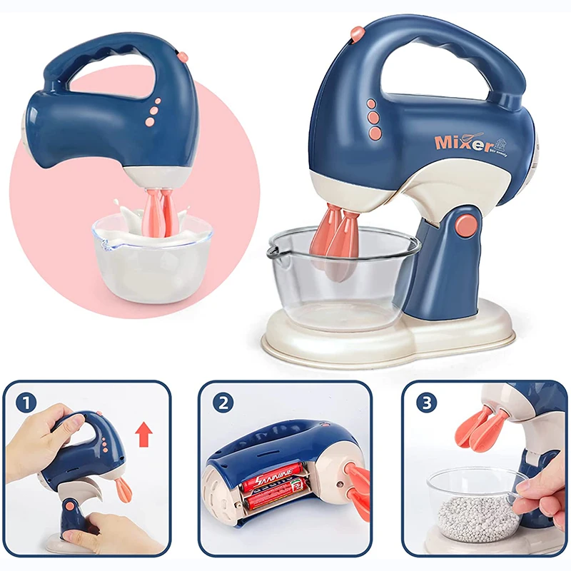 Pretend Play Kitchen Kit Toys Children's Simulation Home Appliances Pretend House Play Juicer Mixer Electric Appliances Kids Toy 6