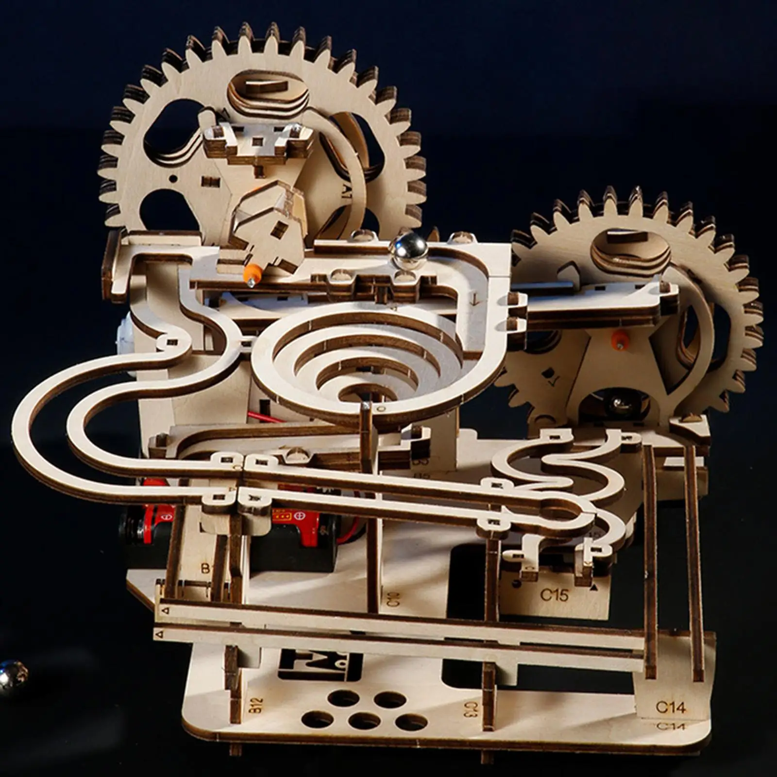 Marble Run Self Assemble Electrical 3D Wooden Puzzle for Holiday Hobby Marble Run Self Assemble Electrical 3D Wooden Puzzle for Holiday Hobby