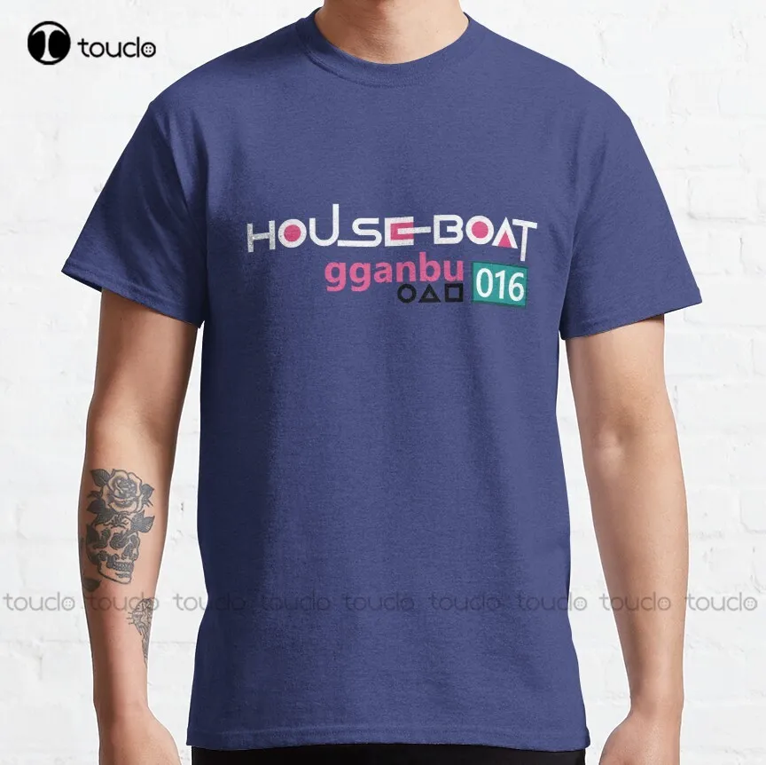 

Классическая футболка Houseboat 16, индивидуальная футболка Aldult для подростков унисекс с цифровым принтом, модная забавная футболка для подростков Aldult унисекс, Новинка