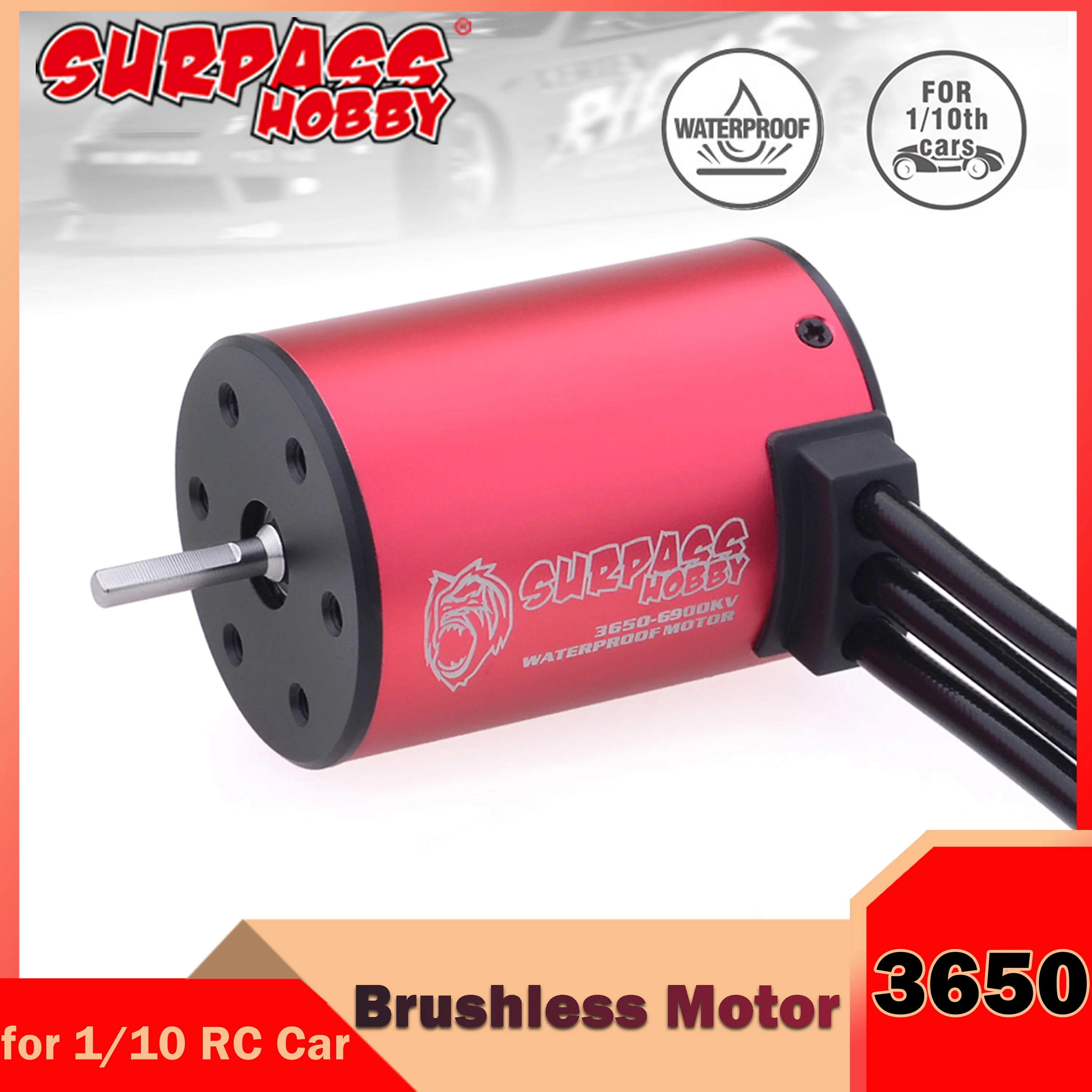 

Surpass Hobby KK 1/10 Car 3650 Brushless Motor 2300KV 3100KV 3600KV 4500KV 5200KV 5900KV 6900KV 7700KV for RC GTR/Lexus 3S Drift