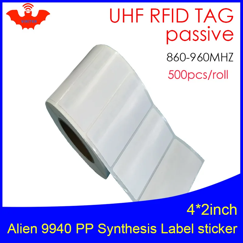 

Бирка RFID, UHF наклейка Alien 9940 EPC 6C PP, синтетическая Водонепроницаемая этикетка 915m868mhz 500 шт., бесплатная доставка, клейкая Пассивная RFID-этикетка
