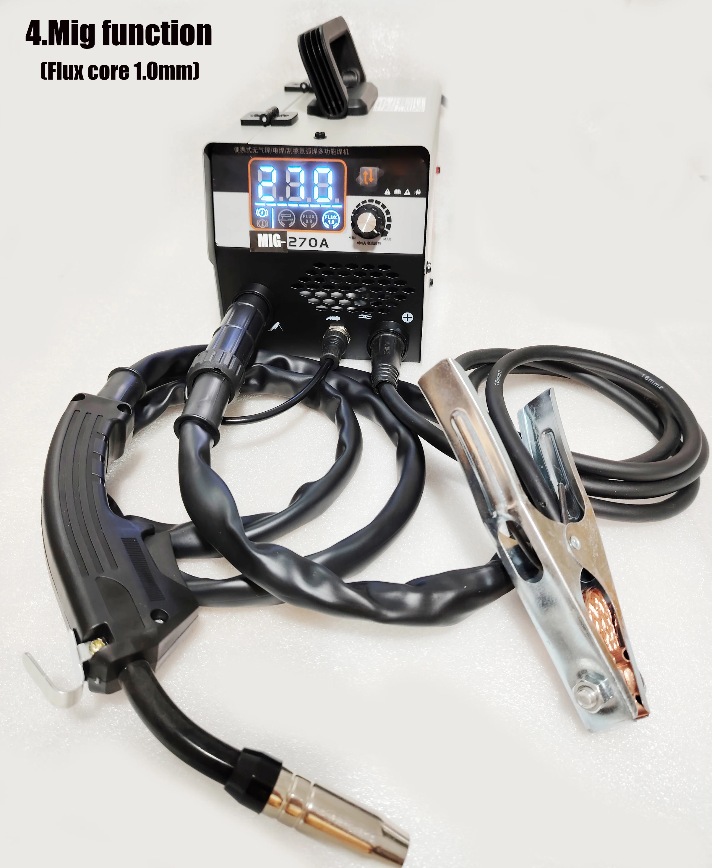 270A semi-automatic MMA TIG MIG Welder 4 IN 1 for Gasless Flux MIG Welding Machine