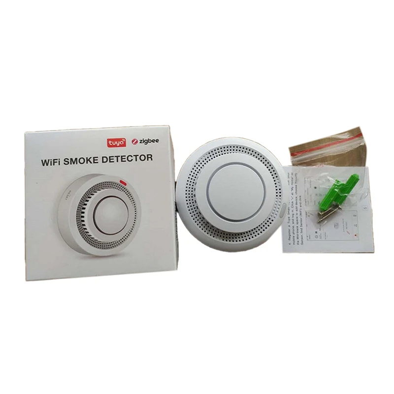 

Умный детектор дыма Zigbee, многофункциональный портативный детектор дыма с граффити