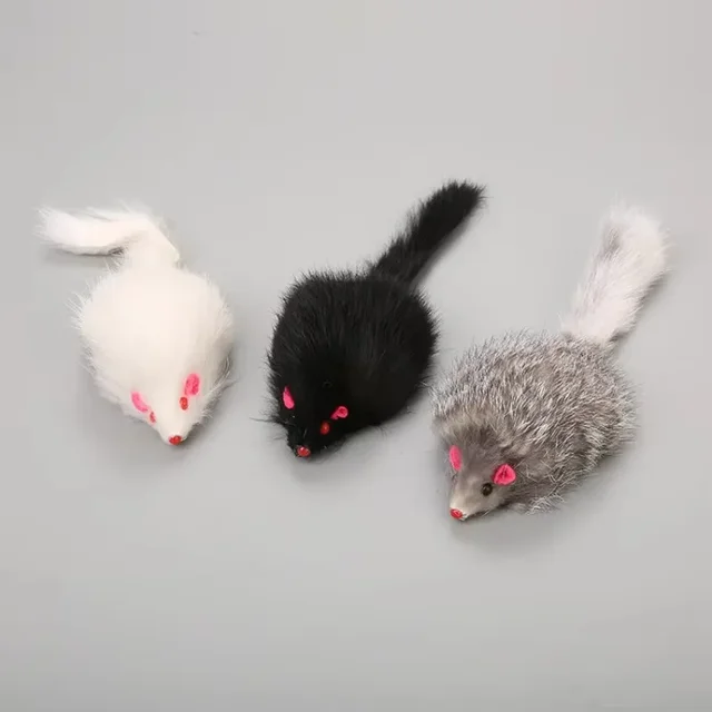 Plush mouse cat toy Soft Long-haired Tail Mice Mouse For Cats Funny Kitten Toy Pet Cats Training Game Cat Supplies 2