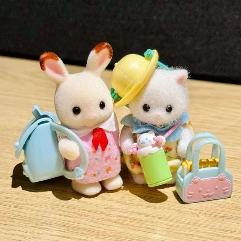 Sylvanian Families Mini Baby Figures model Toys Doll Kawaii Room Ornaments Collectible Birthday Gifts Children baby doll figures