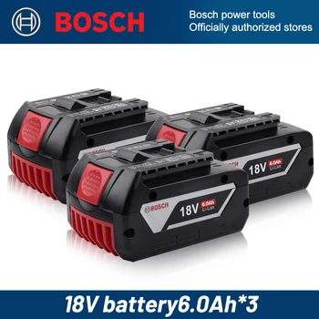Batteria Originale Bosch 18V, 6000mAh, Batterie di Ricambio, Sistema Professionale Senza Fili, BAT609 BAT618 GBA18V80 Tool Ba