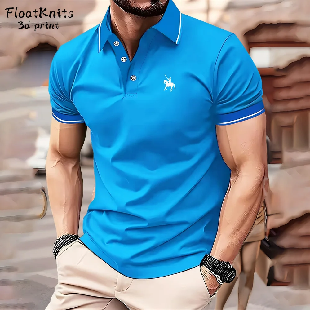 Minimalist Lapel Polo Shirt for Men Striped Men's Short Sleeve Tee Summer Men's Clothing Business T Shirt for Man Polo Shirt Top 10 S9ce4b4e306d2457eb96f496575a36969m