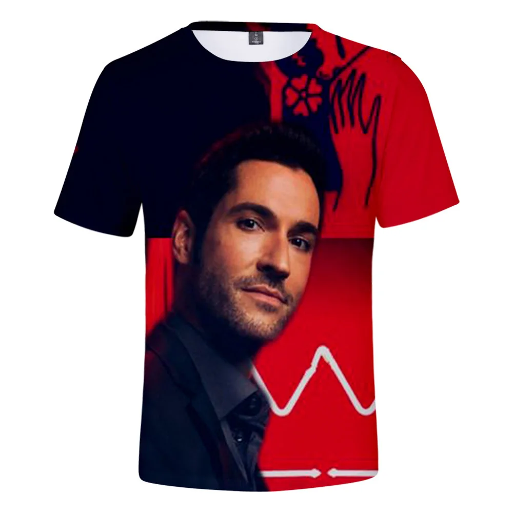 

TV Show Lucifer Morningstar 3D Print T Shirt Women Men Summer Fashion Short Sleeve Funny Tshirt Devil Graphic Streetwear Tops