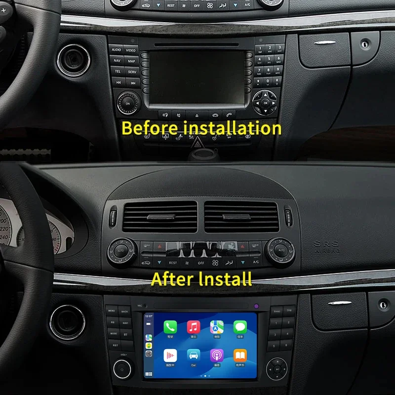2din 7 Android 13 Car Radio For Mercedes Benz E-class W211 E200 E220 E300 E350 E240 E270 E280 W219 Carplay Stereo GPS 4G car radio