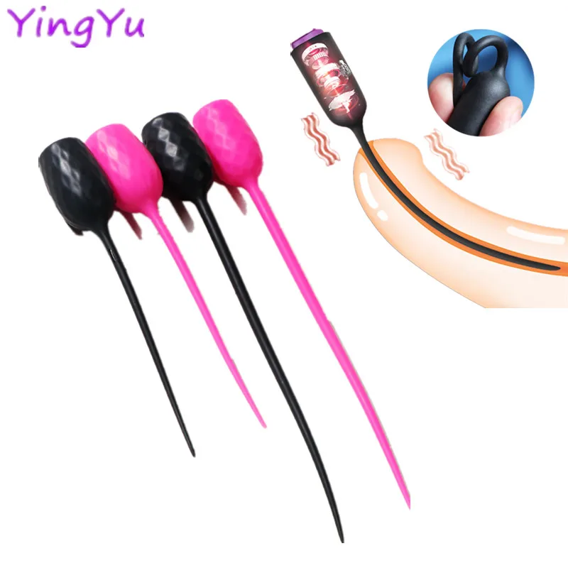 Male Penis Urethral Vibrator Ejaculation Delay Toy Urethral Catheter Penis Plug Cock Dilator Glans Prostate Stimulator Sex Toys,penis sex toys