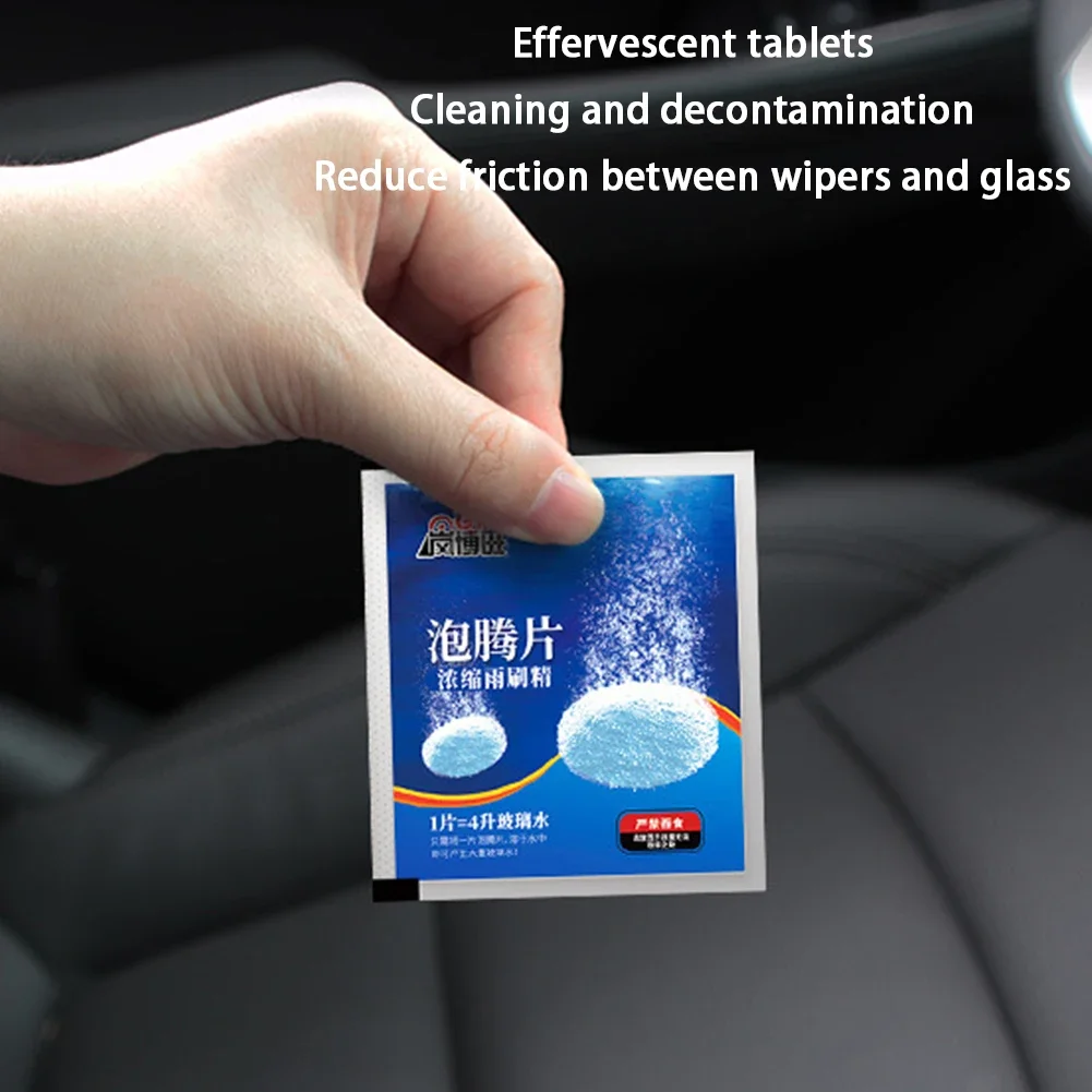 Solid Cleaner Car Windscreen Cleaner Effervescent Tablet Auto Wiper Glass Solid Cleaning Concentrated Tablets Detergent