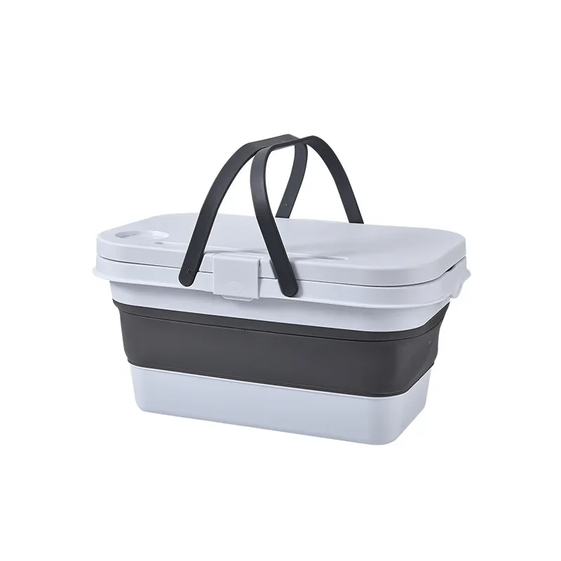 Outdoor Portable Camping Folding Storage Box Multi-functional Picnic Basket Camping Box Can Be Used As A Table for Sailor Basket