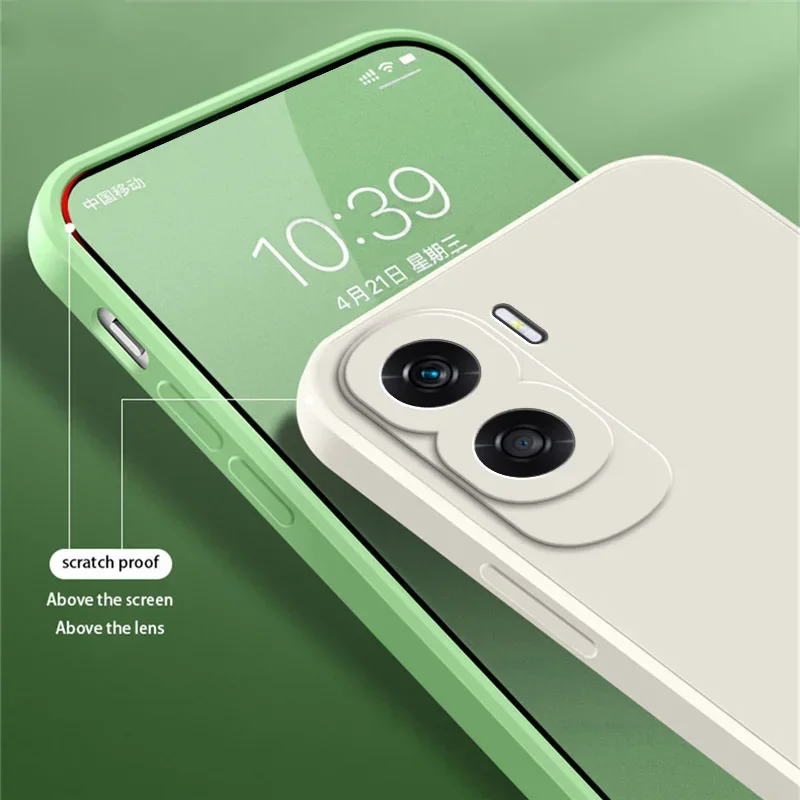 Liquid Silicone Matte Back Case with Candy Color and Camera Lens Protection