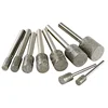 3mm-20mm Cylindrical Diamond Burr Grinding Bit 3/6mm Shank Stone Jade Carving Grinding Engraving Drill Bit Dremel Rotary Tools