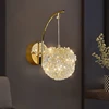 Beautiful Crystal Wall Lamp Gold Metal G9 Bulb Dining Room Bedroom Foyer Stairs Aisle Lighting Wire Adjustable Dropshipping 1