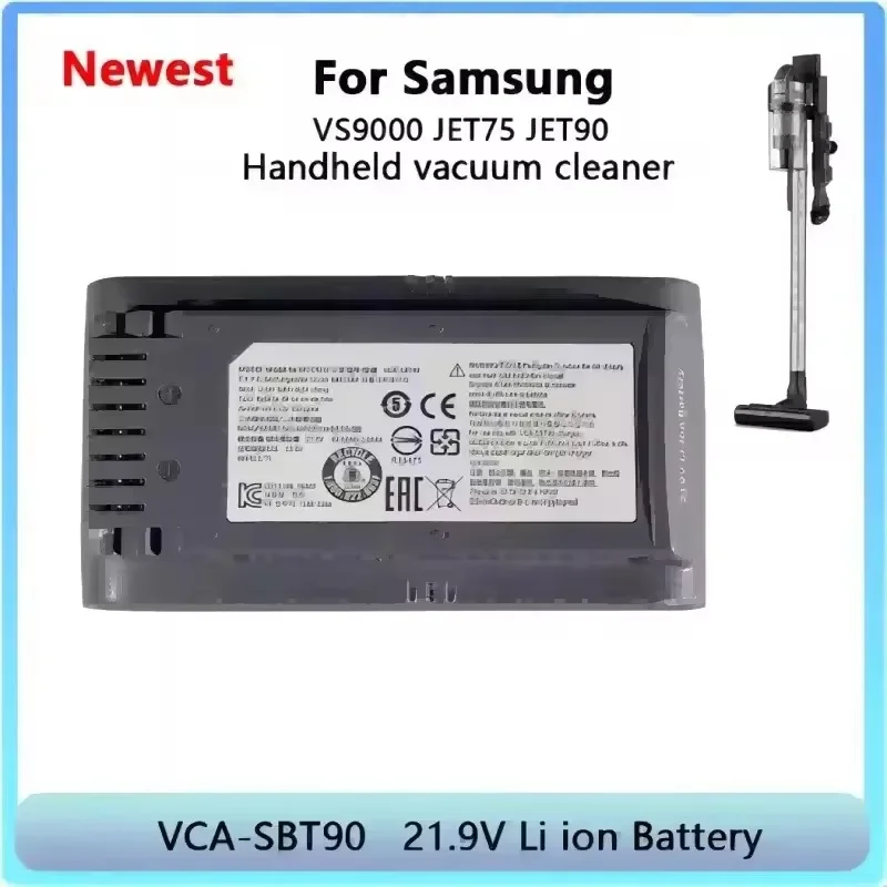 21.6V 5000mAh Replacement Vacuum Cleaner Li-ion Battery for Samsung Jet 90/Jet 75 Pet/Jet 75 Cordless Stick Vacuum VCA-SBT90/XAA 5