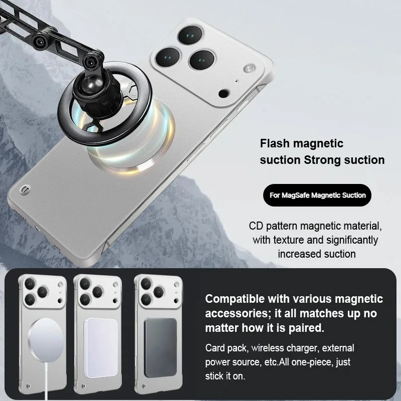 Ultra-Thin Metallic Magnetic Phone Case with Trendy Slim Bezels