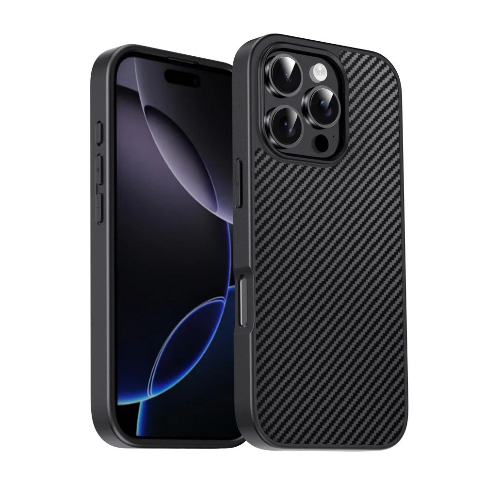 Kevlar Carbon Fibre Pattern Luxury Shockproof Matte Phone Case