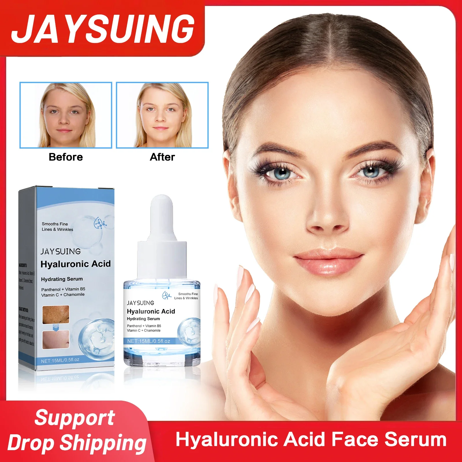 

Hyaluronic Acid Face Serum Wrinkle Removal Anti Oxidation Rejuvenation Skin Whitening Moisturizing Skin Firming Facial Essence