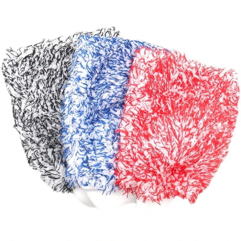 Microfiber Car Mitt Car Cleaning Gloves Microfiber Cleaning Gloves Microfiber Washing Gloves Microfiber Gloves Microfiber Car Washing Gloves Thicken Coral Fleece Absorbent Water Anti-slip Cleaning Gloves Auto Cleaning Tools Car Accessoires
