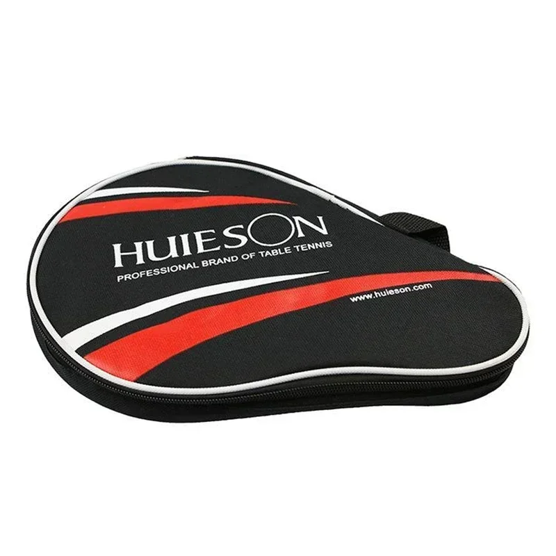 Table Tennis Racket Huieson Double Size Gourd Shape Oxford Cloth Table Tennis Racket Case Zipper Outer Pouch for 2 Ping Pong Paddle and 3 Balls