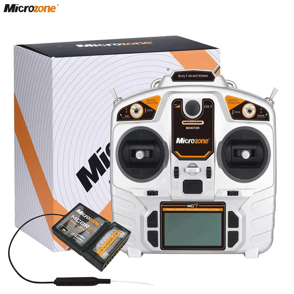 MicroZone MC7 2.4G Controller Transmitter With MC8RE Receiver Radio
