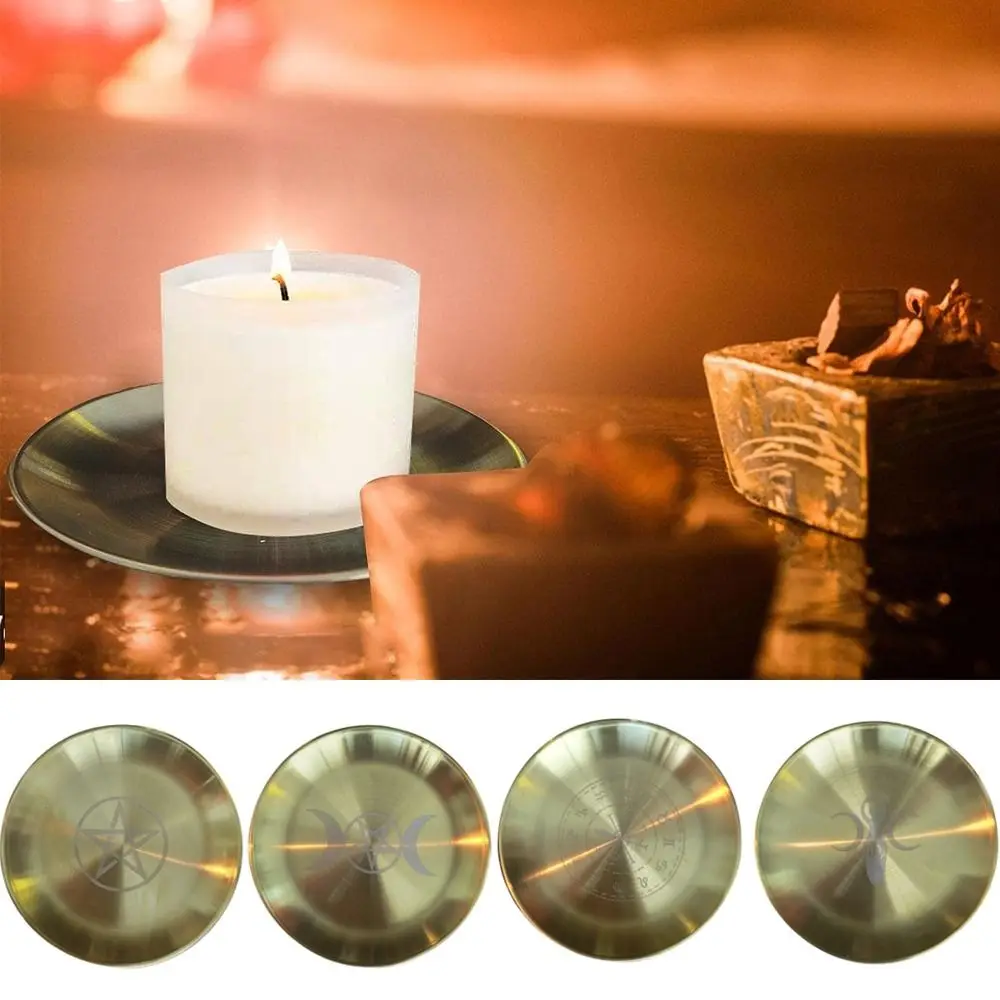 

Stainless Steel Candelabra Tray Pentagram Altar Ritual Candle Holder for Yoga Decor Meditation Altar Prayer Witch Supplies