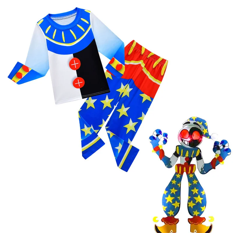 Moondrop Halloween Smiley Costume Per Ragazzi Bambini Fnaf Sunrise Moondrop Cosplay Pigiama Ragazzi Carnival Party Abbigliamento Outfit