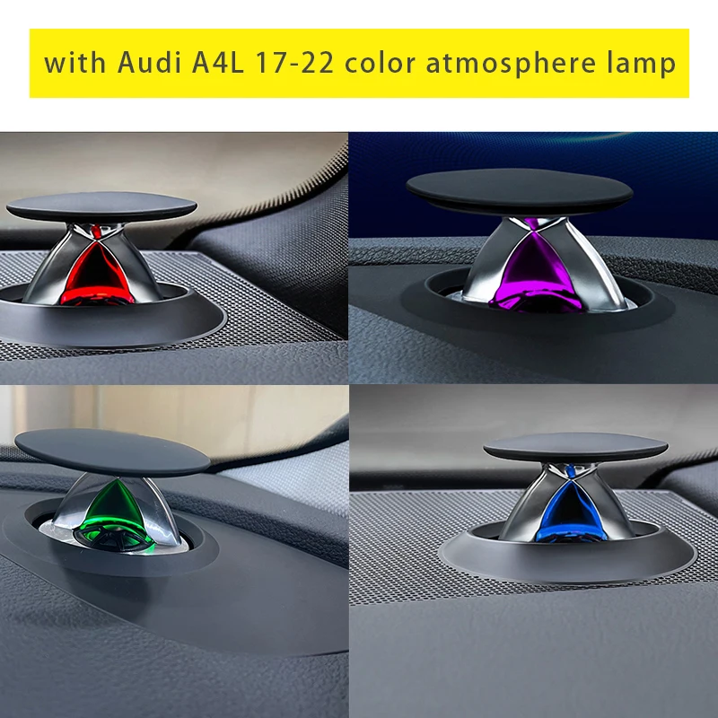 LED 리프트 오디오 스피커, 아우디 A6, C8, C7, A4, B9, RS5, RS4, Q5, Q7, A7 트위터용, 주변 조명 업그레이드 센터 대시 보드 리프팅