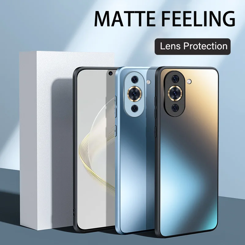 Luxury Reflective Silicone Matte Glass Case with Frosted Camera Lens Protection