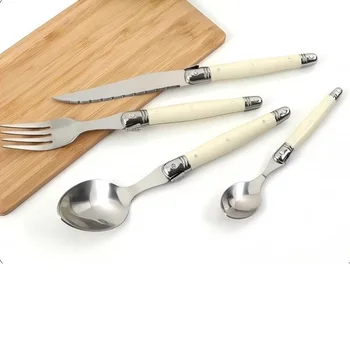 Laguiole Ivory White Stainless Steel Cutlery Set (4–24 pcs) 1