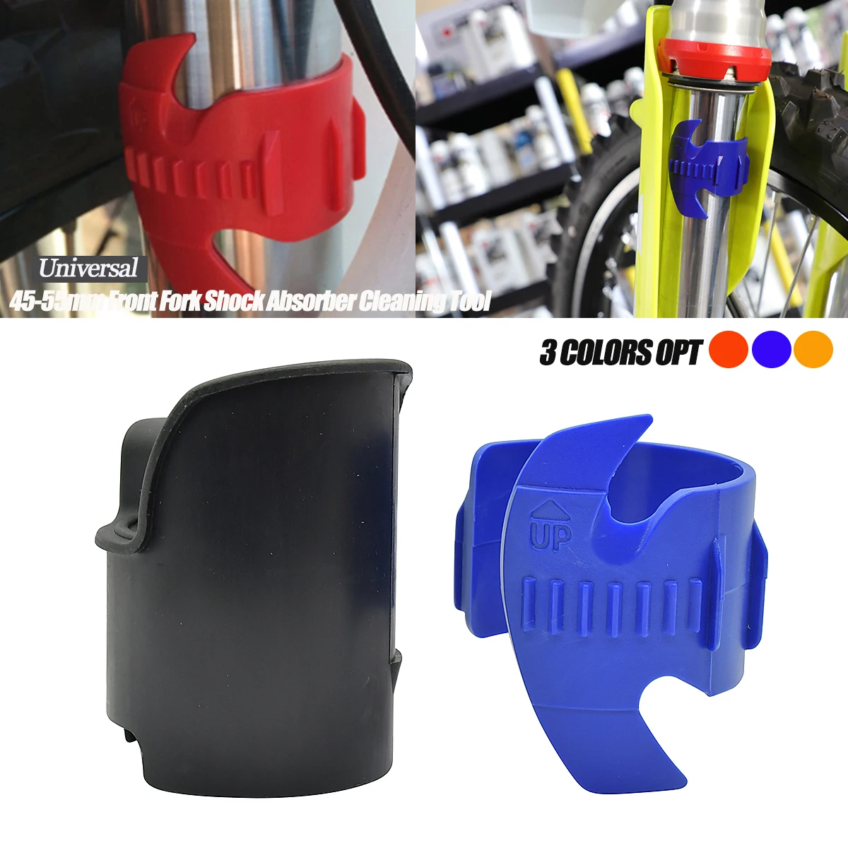 Front Fork Shock Absorber Enduro Dirt Pit Bike Cleaning Tool 45-55mm For Kawasaki KXF KTM SXF EXC Honda CR CRF YAMAHA YZ YZF WRF front fork cleaning tool