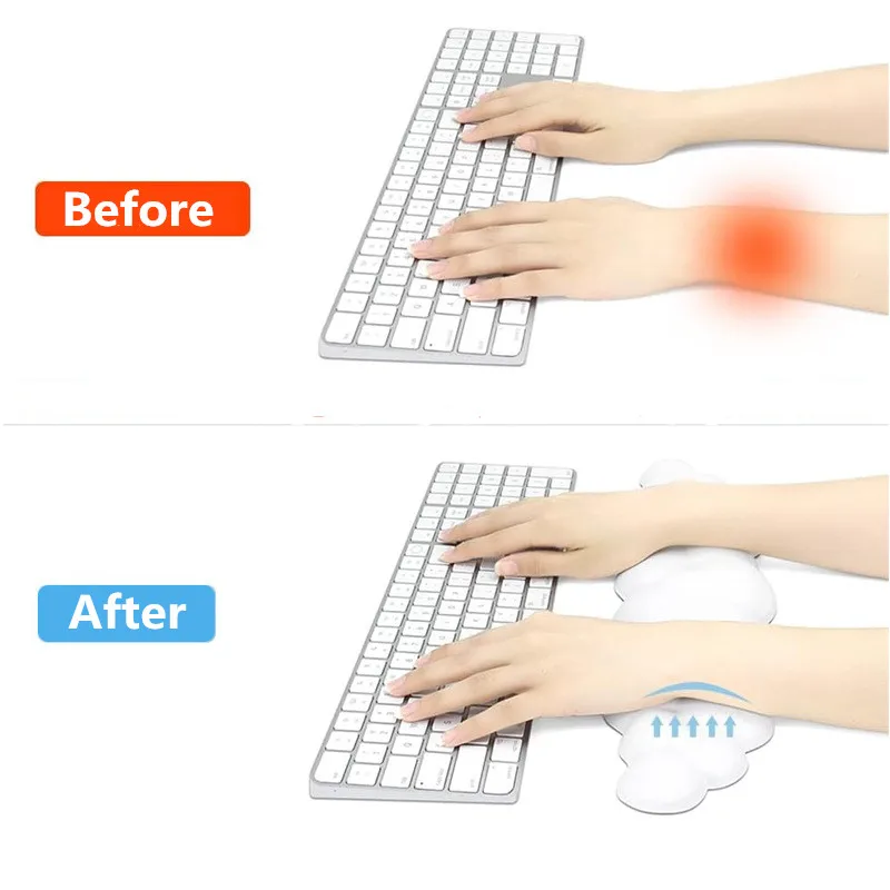 Cloud Wrist Rest Ergonomic Holder Keyboard Non-Slip Waterproof