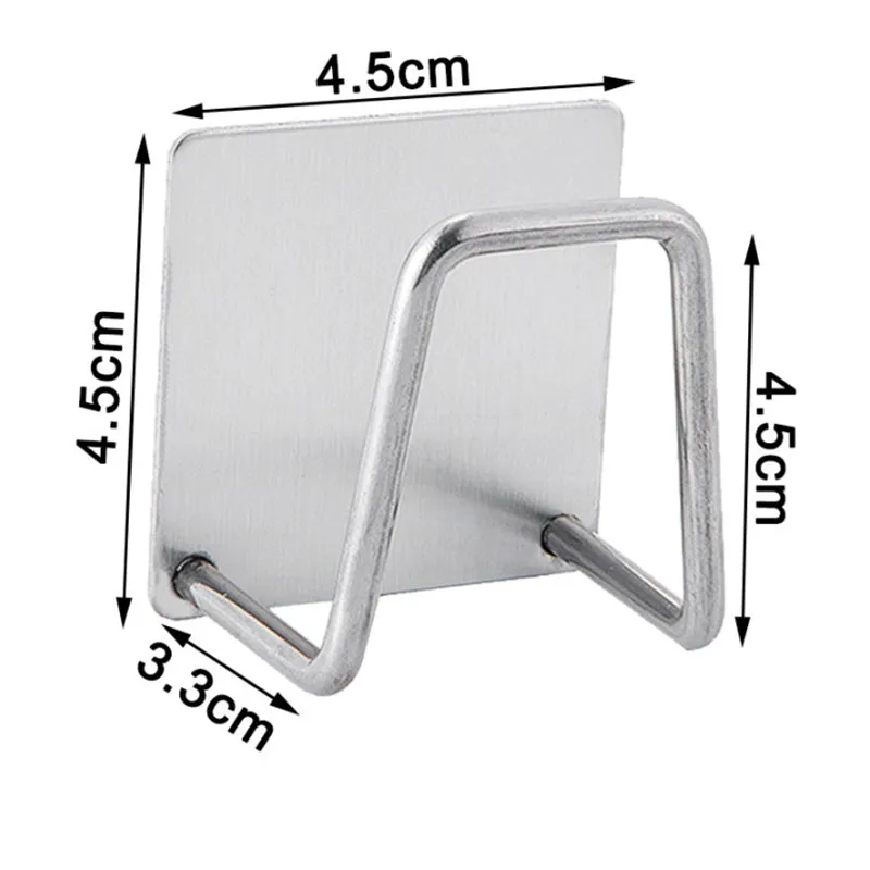 Kitchen Storage Rack Sink Sponge Rack Sink Sponge Holder Kitchen Sponges Holder Self Adhesive Sink Sponges Drain Drying Rack Stainless Steel Kitchen Sink Accessories Organizer Shelf